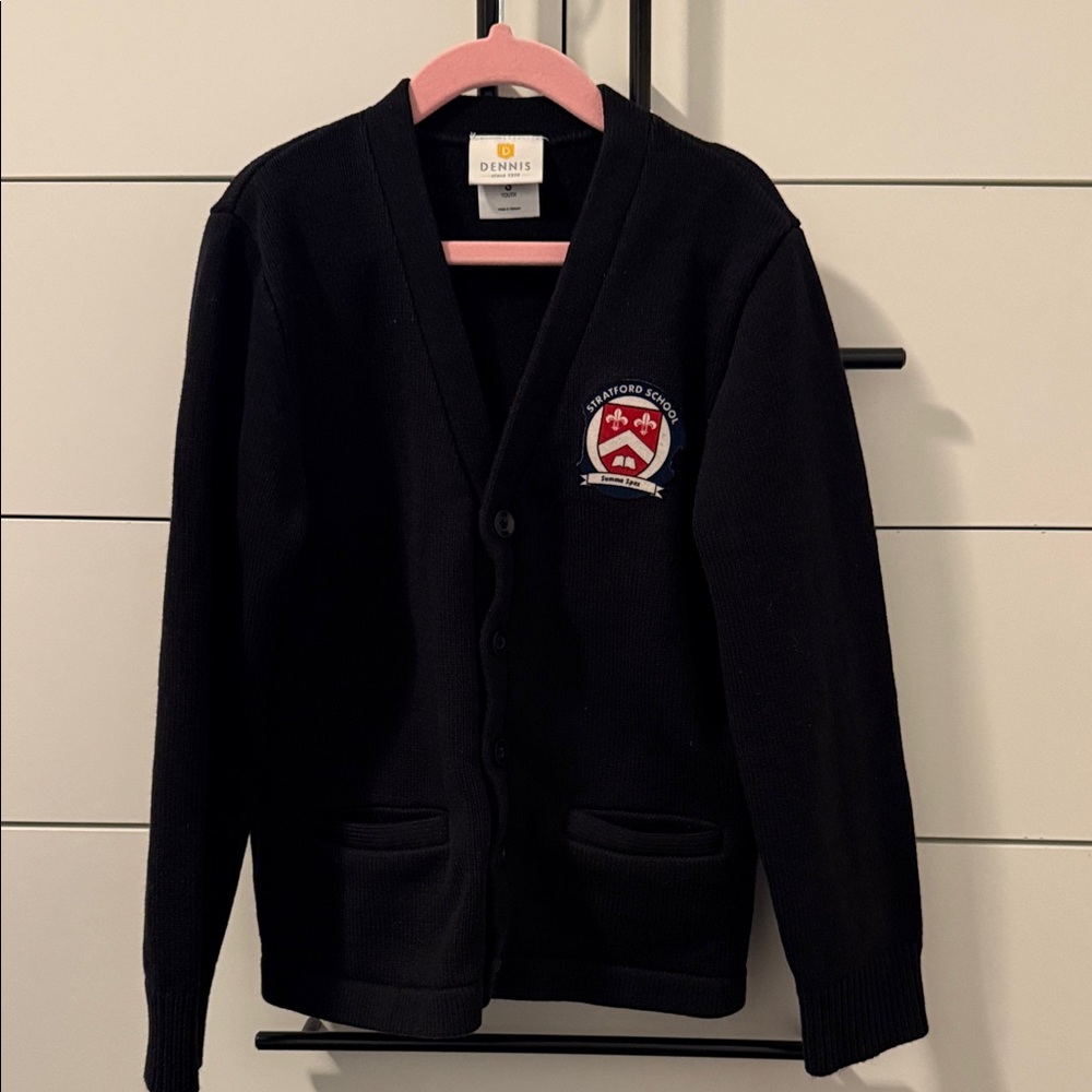 Navy Stratford uniform Cardigan with Logo